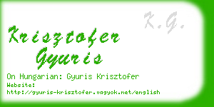 krisztofer gyuris business card